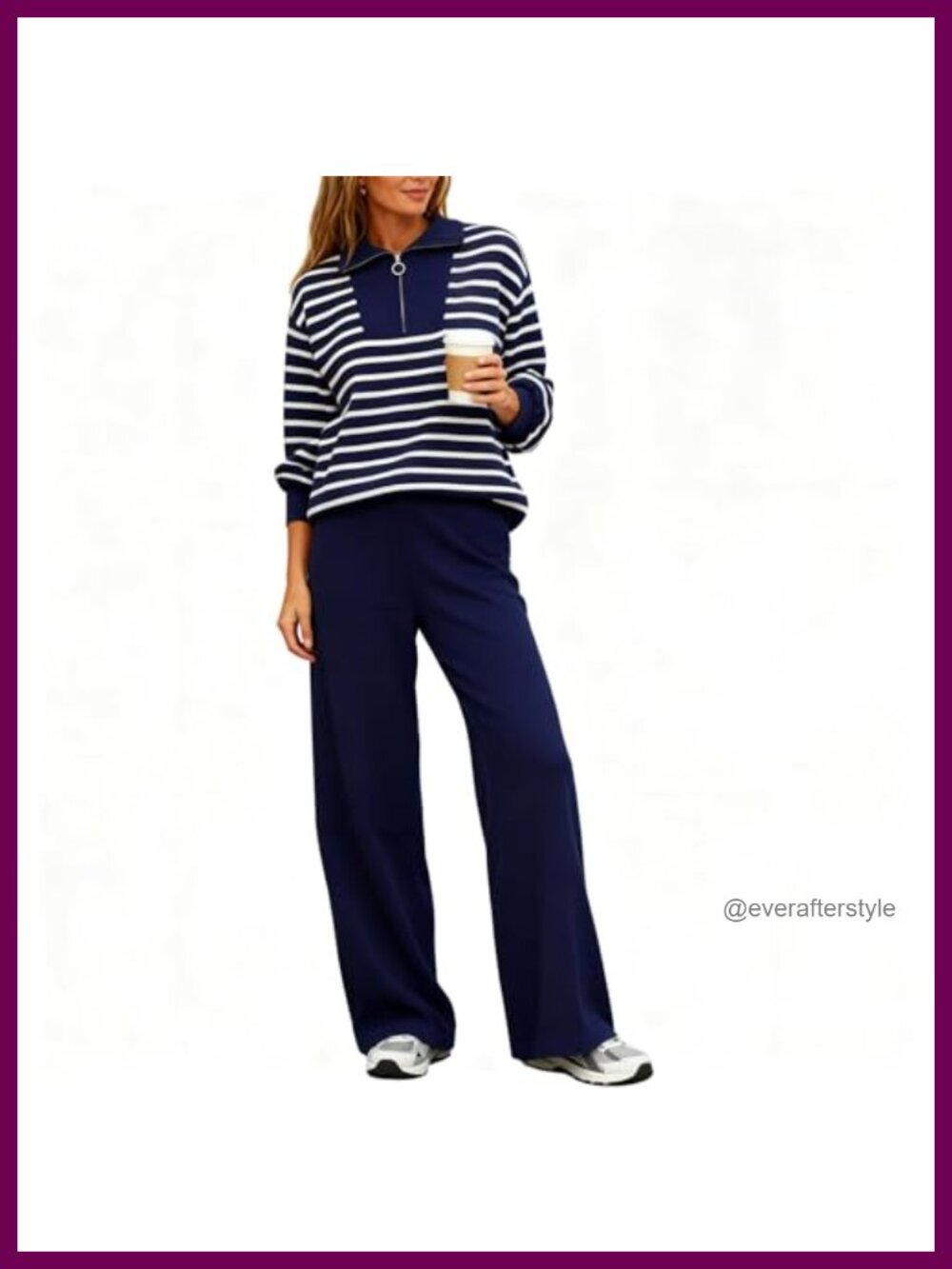 Cozy Lounge Set Long Sleeve Top Wide Leg Pants 2 Piece Outfit